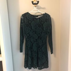 Pink Martini Dark Green Lace Dress